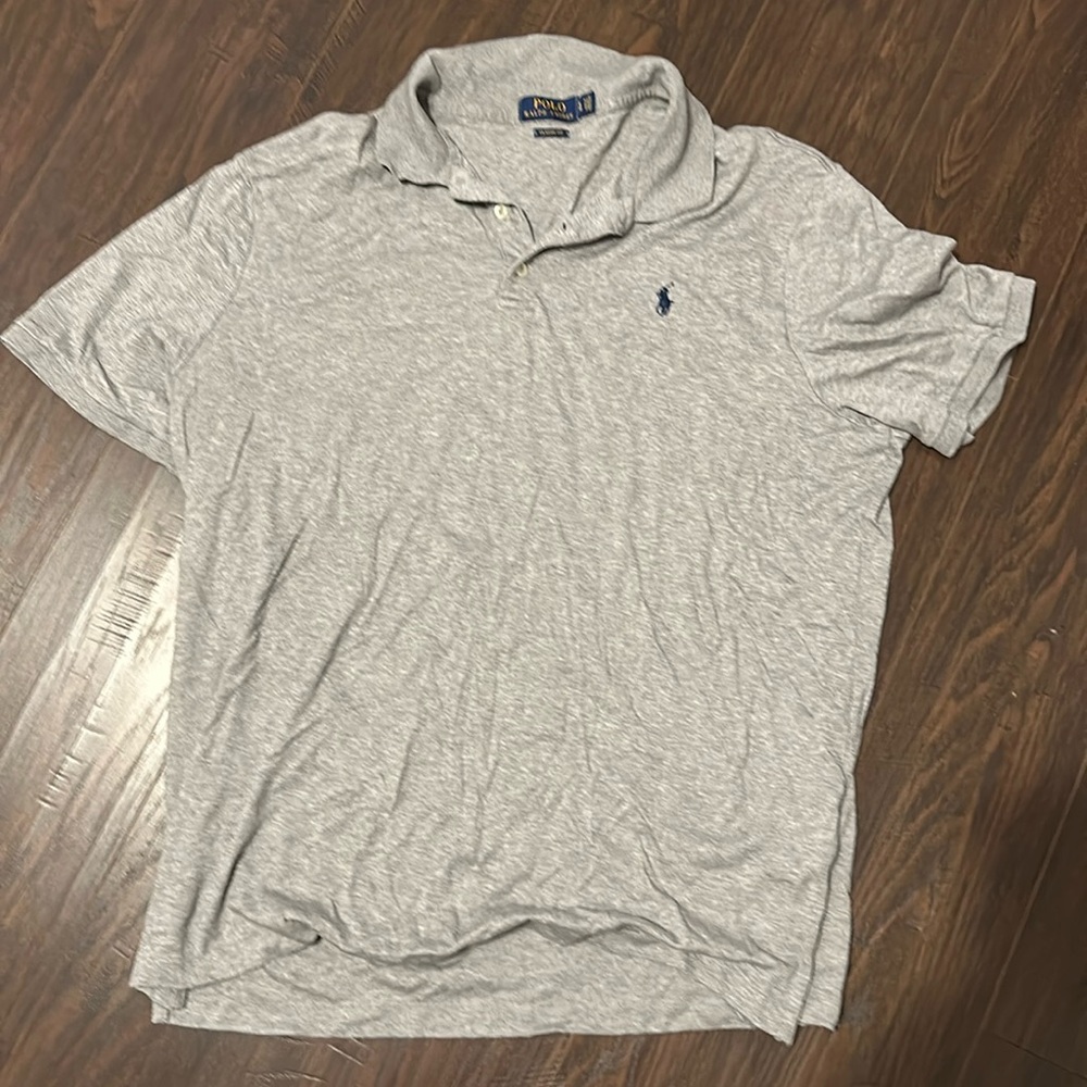 Gray polo classic fit